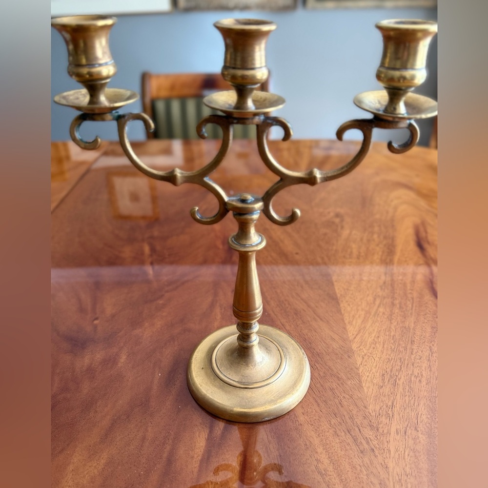 Elegant Brass Candelabra antique in good condition